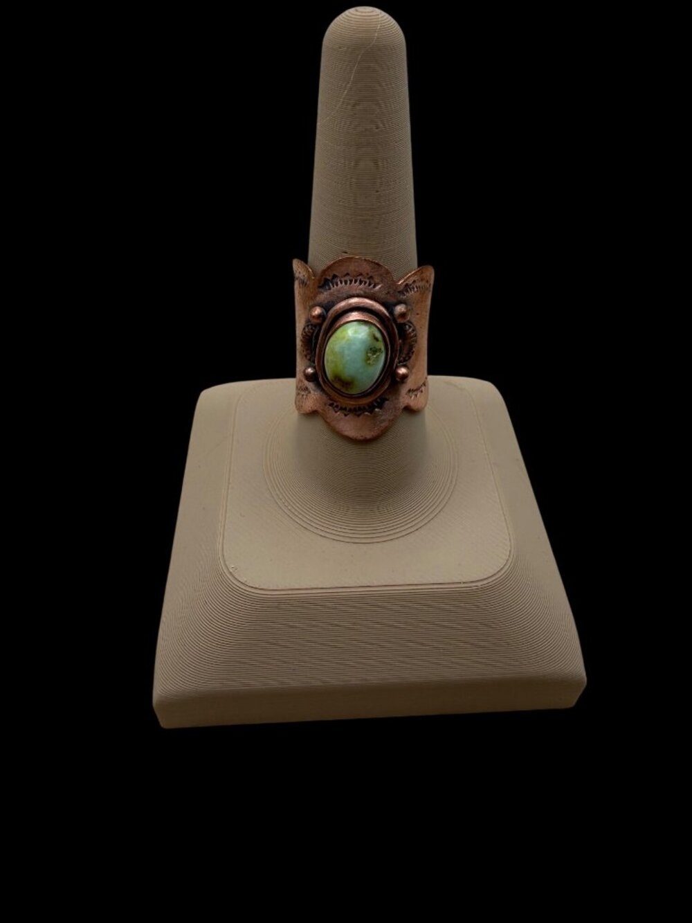 Artisan handcrafted Palomino Copper Ring Cigar band Rustic Boho chic Sz 8 7.05g